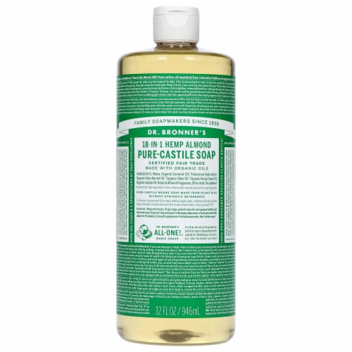 Dr. Bronner's 18-in-1 Hemp Almond Pure-Castile Liquid Soap Perspective: front