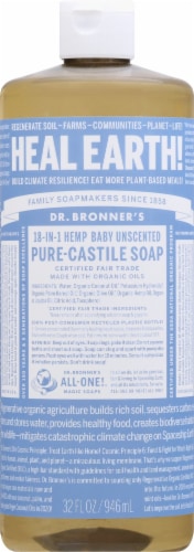 Dr. Bronner's Unscented Pure-Castile Baby Soap Perspective: front
