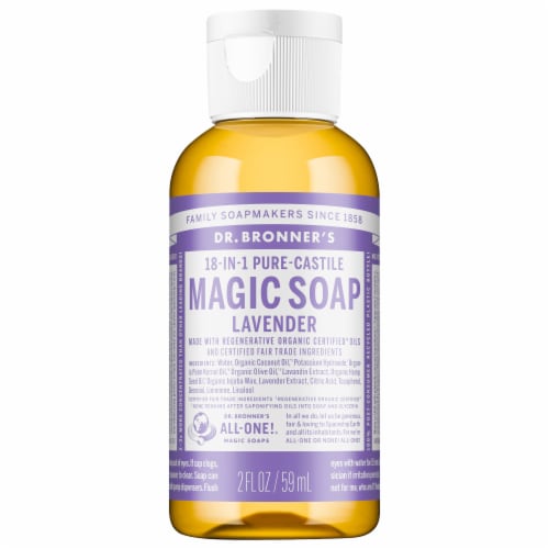 Dr. Bronner's 18-in-1 Hemp Lavender Pure-Castile Liquid Soap Perspective: front