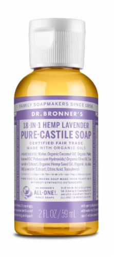 Dr. Bronner's 18-in-1 Hemp Lavender Pure-Castile Liquid Soap Perspective: front