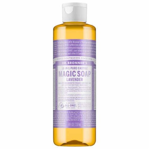 Dr. Bronner's Lavender Castile Liquid Soap Perspective: front