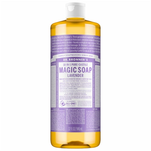 Dr. Bronner's 18-in-1 Lavender Pure-Castile Magic Liquid Soap Perspective: front