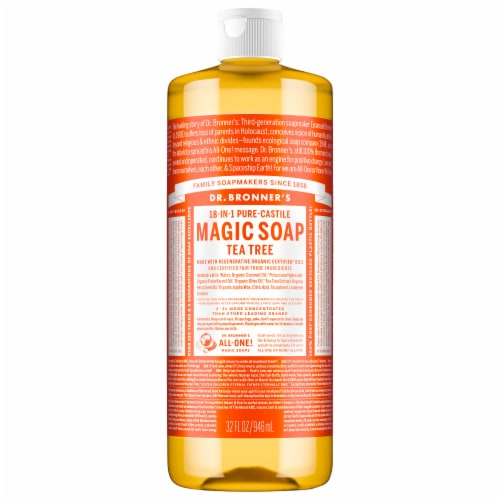 Dr. Bronner's Hemp Tea Tree Castile Liquid Soap Perspective: front