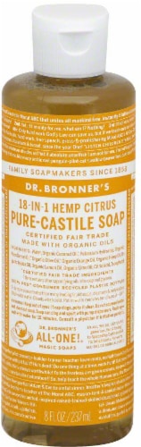 Dr. Bronner's 18-in-1 Hemp Citrus Pure-Castile Soap Perspective: front