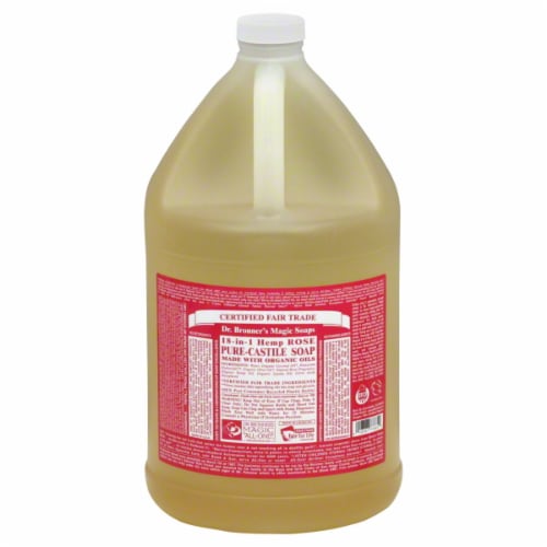 Dr. Bronner's Rose Pure Castile Soap Perspective: front