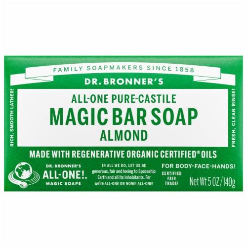 Dr. Bronner's Pure-Castile Bar Soap, All-One Hemp Almond - 5 oz