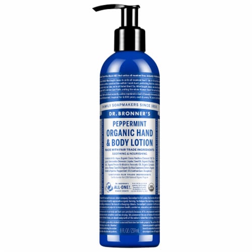 Dr. Bronner's Peppermint Lotion Perspective: front