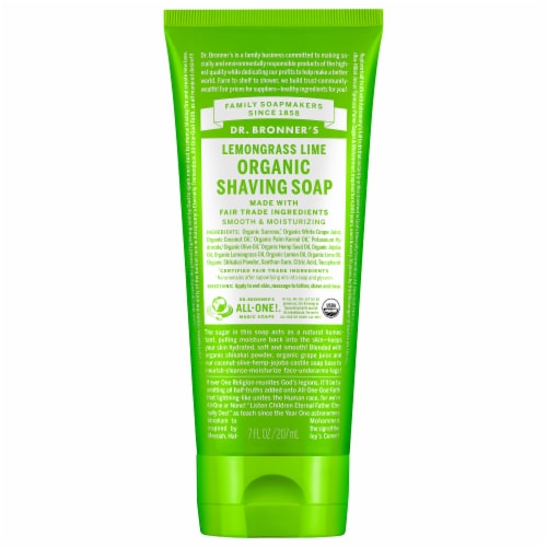 Dr. Bonner's Organic Lemongrass Lime Shave Gel Perspective: front