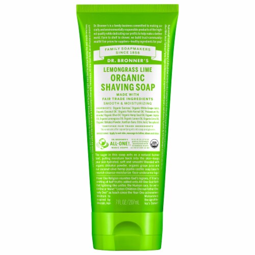 Dr. Bonner's Organic Lemongrass Lime Shave Gel Perspective: front
