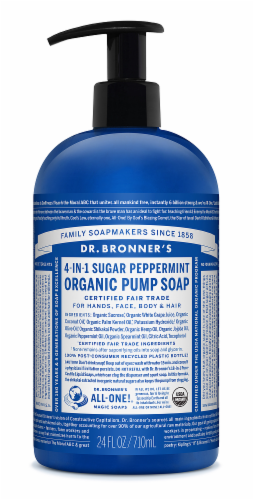 Dr. Bronner's Shikakai Soap Spearmint Peppermint Perspective: front