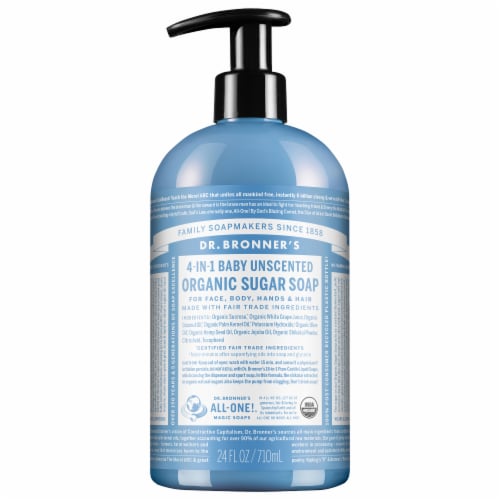 Dr. Bronner's Shikakai Unscented Baby Soap Perspective: front