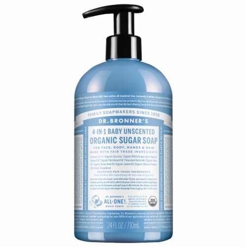 Dr. Bronner's Shikakai Unscented Baby Soap Perspective: front