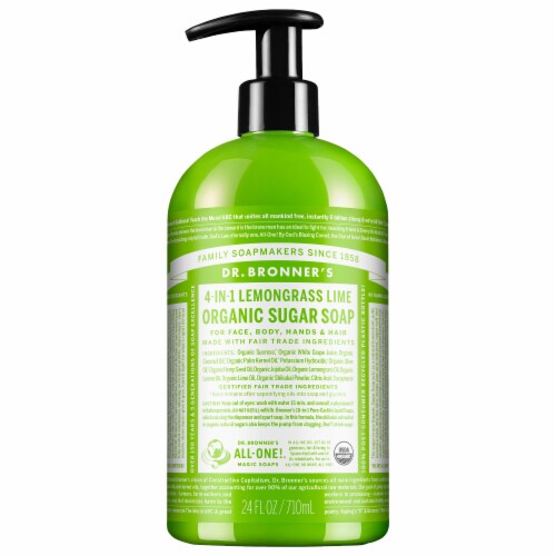 Dr. Bronner's Lemongrass Lime Shikakai Soap Perspective: front