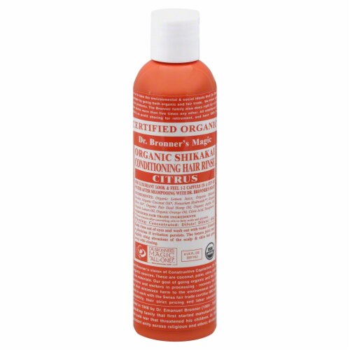 Dr. Bonner's Organic Citrus Conditioner Hair Rinse Perspective: front