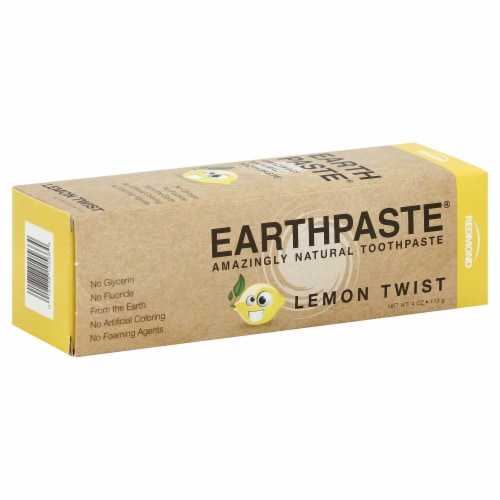 Redmond Earthpaste Lemon Twist Amazingly Natural Toothpaste Perspective: front
