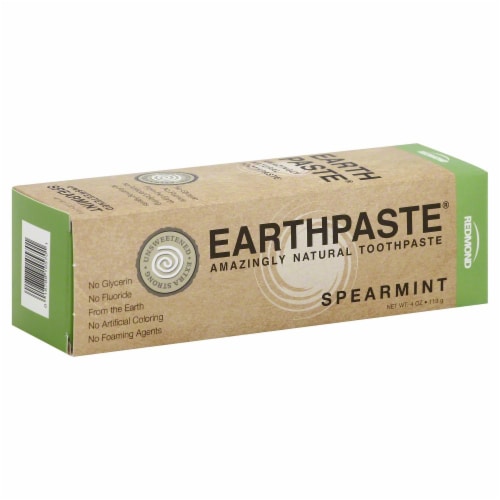 Redmond Earthpaste Spearmint Amazingly Natural Toothpaste Perspective: front