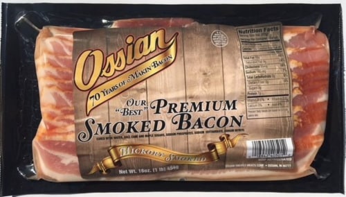 Ossian Premium Hickory Smoked Bacon Perspective: front