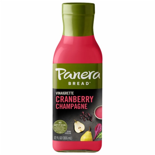 Panera Bread Cranberry Champagne Vinaigrette 12 fl oz Perspective: front