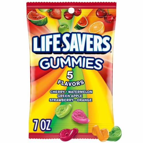 Life Savers® 5 Flavors Gummy Candy Bag Perspective: front