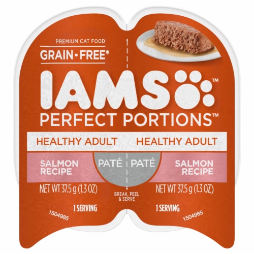 IAMS™ Perfect Portions™ Salmon Recipe Adult Wet Cat Food Twin Pack Perspective: front