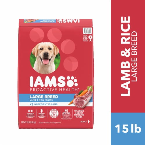 Iams Proactive Health Large Breed Adult Dry Dog Food Lamb & Rice Recipe Perspective: front