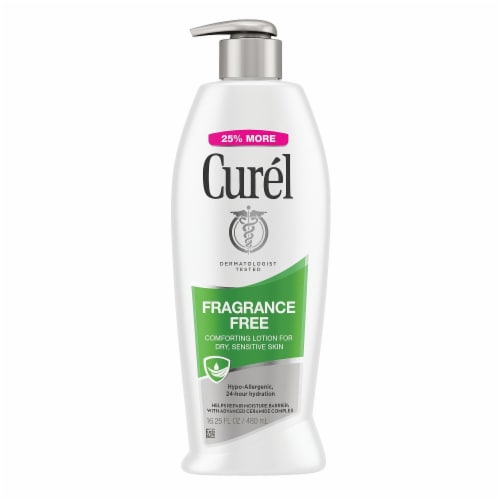 Curel Continuous Comfort Fragrance Free Lotion Perspective: front