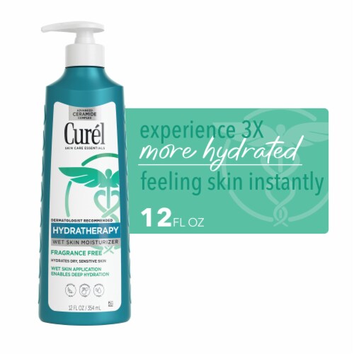 Curel Hydra Therapy Wet Skin Moisturizer Body Lotion, with Ceramide Complex, for Dry Skin Perspective: front