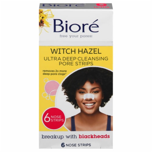 Biore Witch Hazel Ultra Deep Cleansing Pore Strips Perspective: front