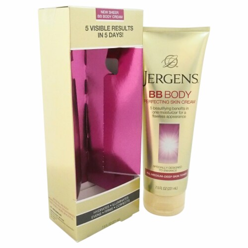 Jergens BB Body Perfecting Skin Cream 5-in-1 for All Medium-Deep Skin Tones Perspective: front