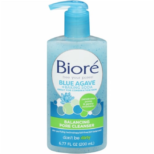 Bioré Blue Agave + Baking Soda Balancing Pore Cleanser for Combination Skin Perspective: front