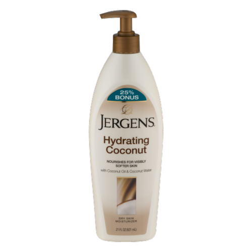 Jergens Hydrating Coconut Moisturizer Lotion Perspective: front