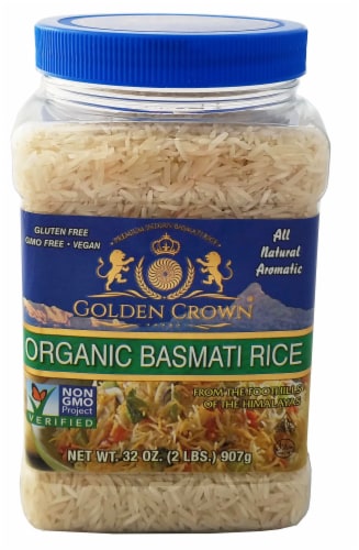 Golden Crown Organic Basmati Rice Perspective: front