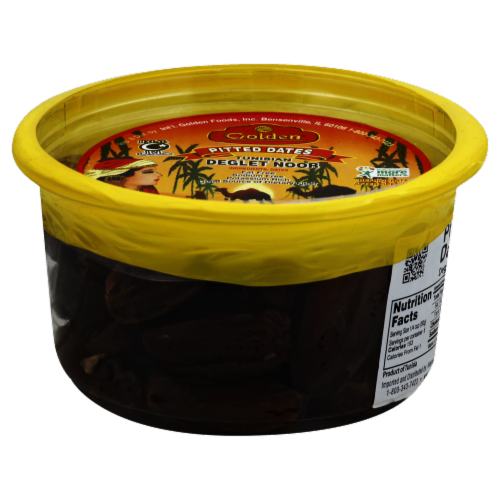 Golden Deglet Noor Pitted Dates Perspective: front