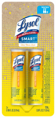 Lysol Smart Citrus Breeze Scent Multi Purpose Cleaner Refill Twin Pack Perspective: front