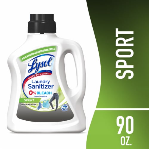 Lysol 0% Bleach Sport Odor Eliminator Laundry Sanitizer Perspective: front