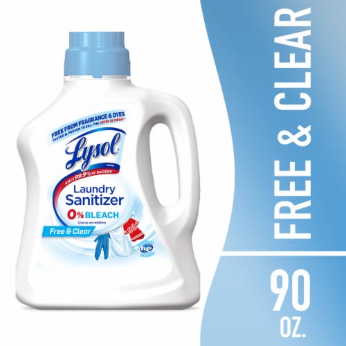 Lysol Laundry Sanitizer 0% Bleach Free and Clear Perspective: front