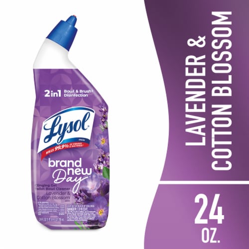 Lysol® Brand New Day™ Toilet Bowl Cleaner Lavender & Cotton Blossom Perspective: front