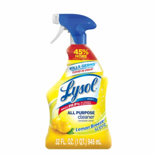 Lysol All Purpose Cleaner Spray Lemon Breeze Perspective: front