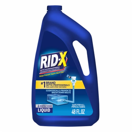 RID-X Septic Treatment, 6 Month Supply Of Liquid 48 oz Perspective: front