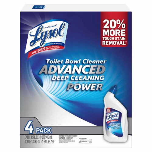 Lysol Advanced Toilet Bowl Cleaner, 32 Ounce (4 Pack) Perspective: front