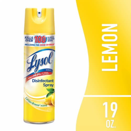 Lysol Lemon Breeze Scent Disinfectant Spray Perspective: front