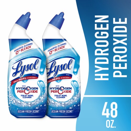 Lysol Hydrogen Peroxide Gel Toilet Bowl Cleaner Ocean Fresh Perspective: front