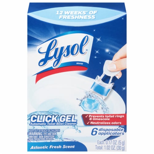 Lysol® Click Gel® Atlantic Fresh Scent Automatic Toilet Bowl Cleaner Perspective: front