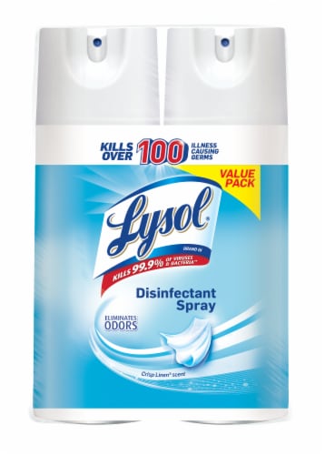 udeladt fra nu af personificering Lysol® Crisp Linen® Scent Disinfectant Spray Value Pack, 2 ct / 12.5 oz -  Fred Meyer