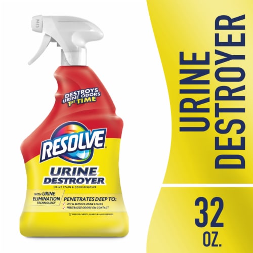 Resolve Urine Destroyer Carpet Cleaner, Spray Stain and Odor Remover, Fresh Scent Perspective: front