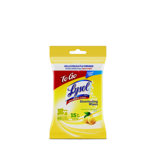Lysol Disinfecting Wipes To Go Lemon & Lime Blossom Multi-Pack Perspective: front
