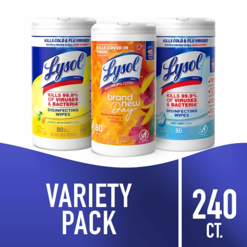 Lysol Disinfecting Wipes Variety Pack Perspective: front