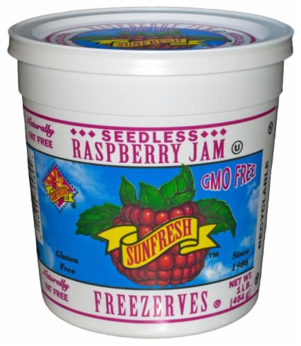 Sunfresh Seedless Raspberry Jam Freezerves Perspective: front