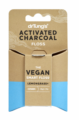 Dr. Tung's® Activated Charcoal Vegan Smart Floss Perspective: front