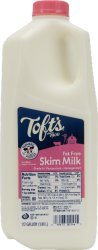 Toft's Fat Free Skim Milk, 1/2 Gal - Fry's Food Stores